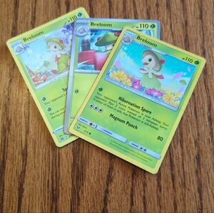 Breloom Pokémon Card Trio